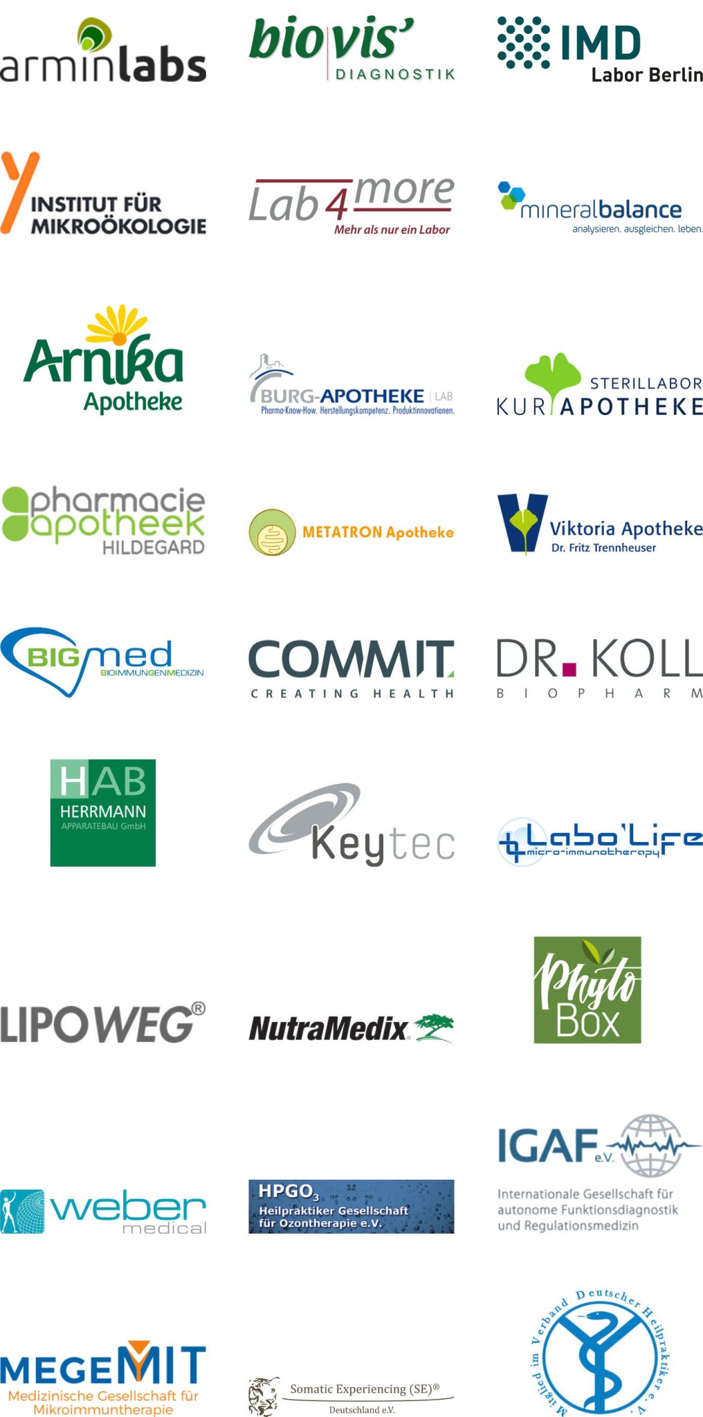 Die Praxis für Burnout und Erschöpfung kooperiert mit verschiedenen medizinischen Laboren, Apotheken und Therapieanbietern.